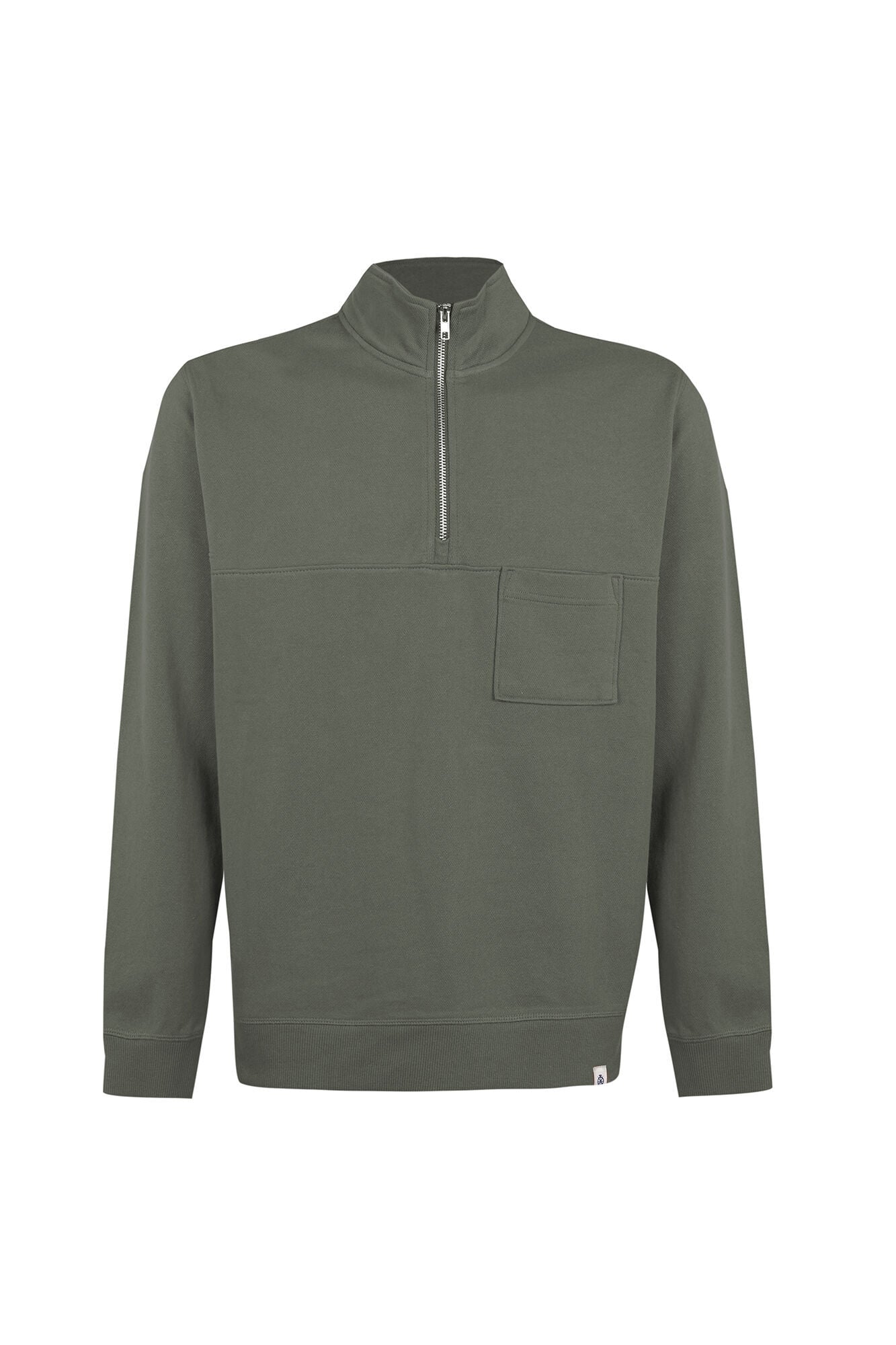 Cortefiel Zip neck sweatshirt Kaki
