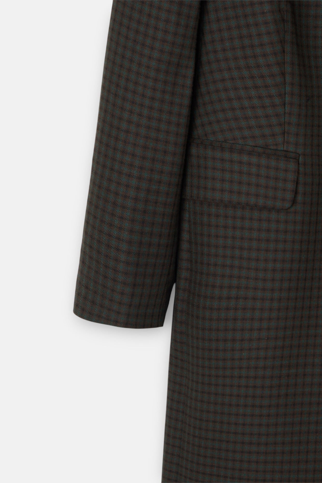 Silbon Sobretudo xadrez longo cl&aacute;ssico Verde