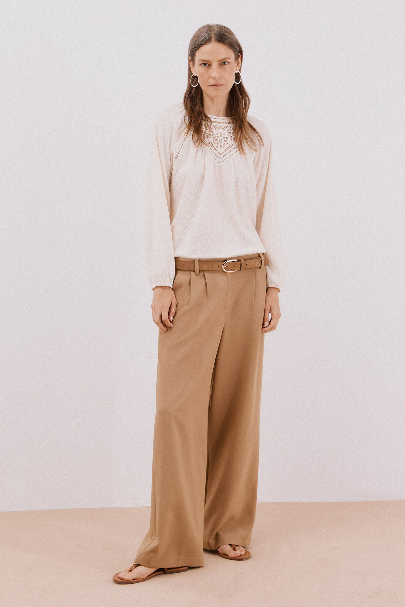 Cortefiel crochet patch top