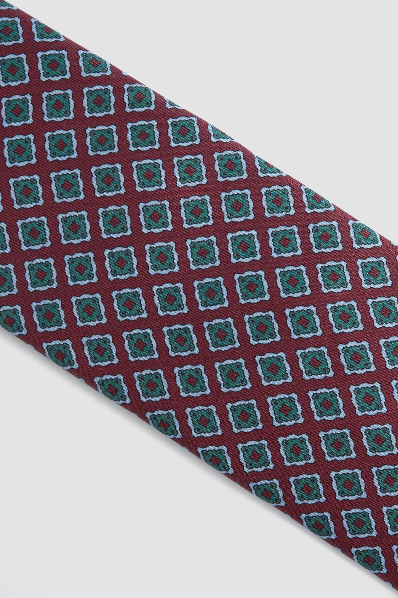 Silbon Corbata motivo geometrico Rojo