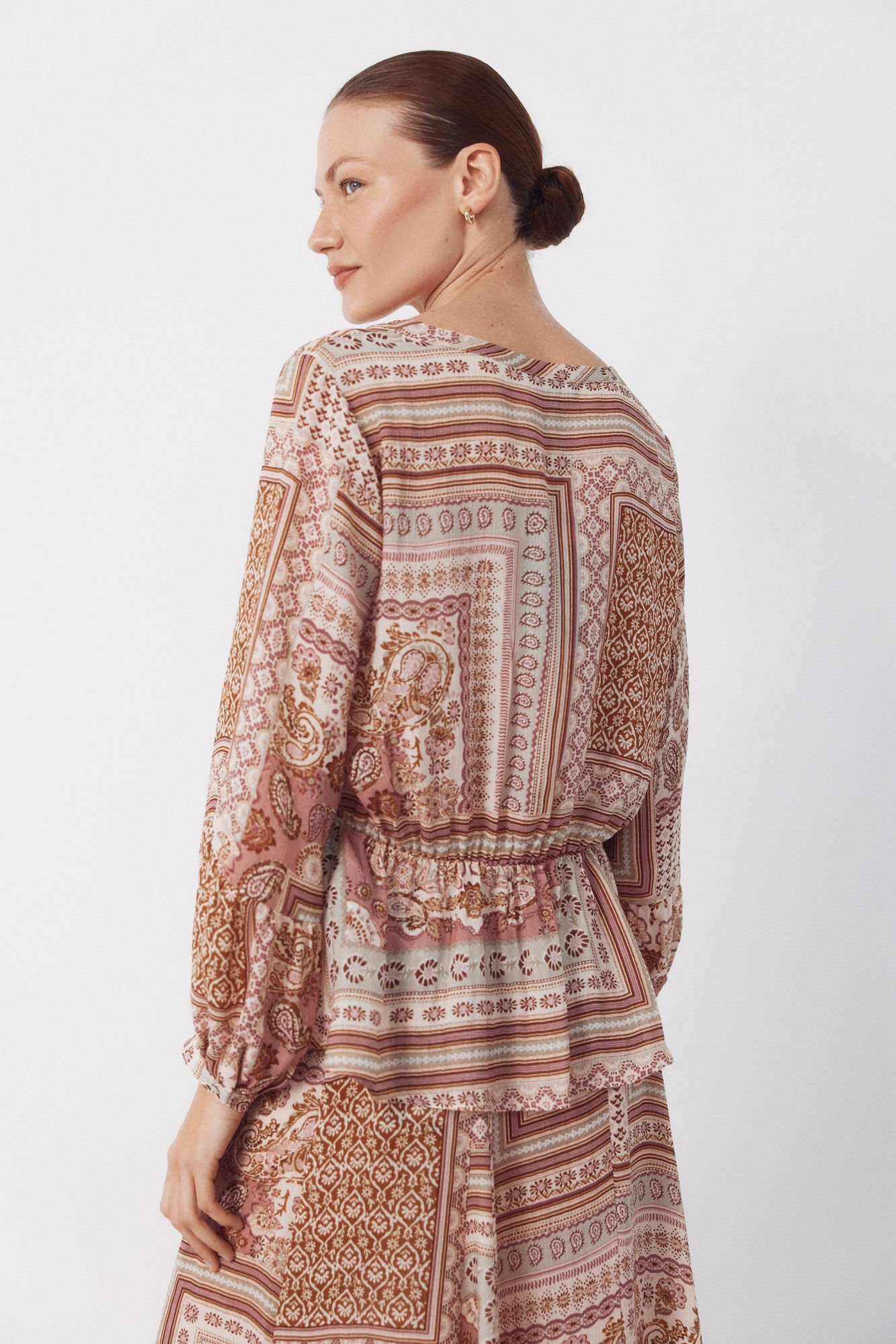 Cortefiel Printed blouse Printed purple