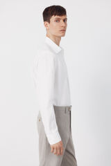 Cortefiel Plain tencel cotton dress shirt White