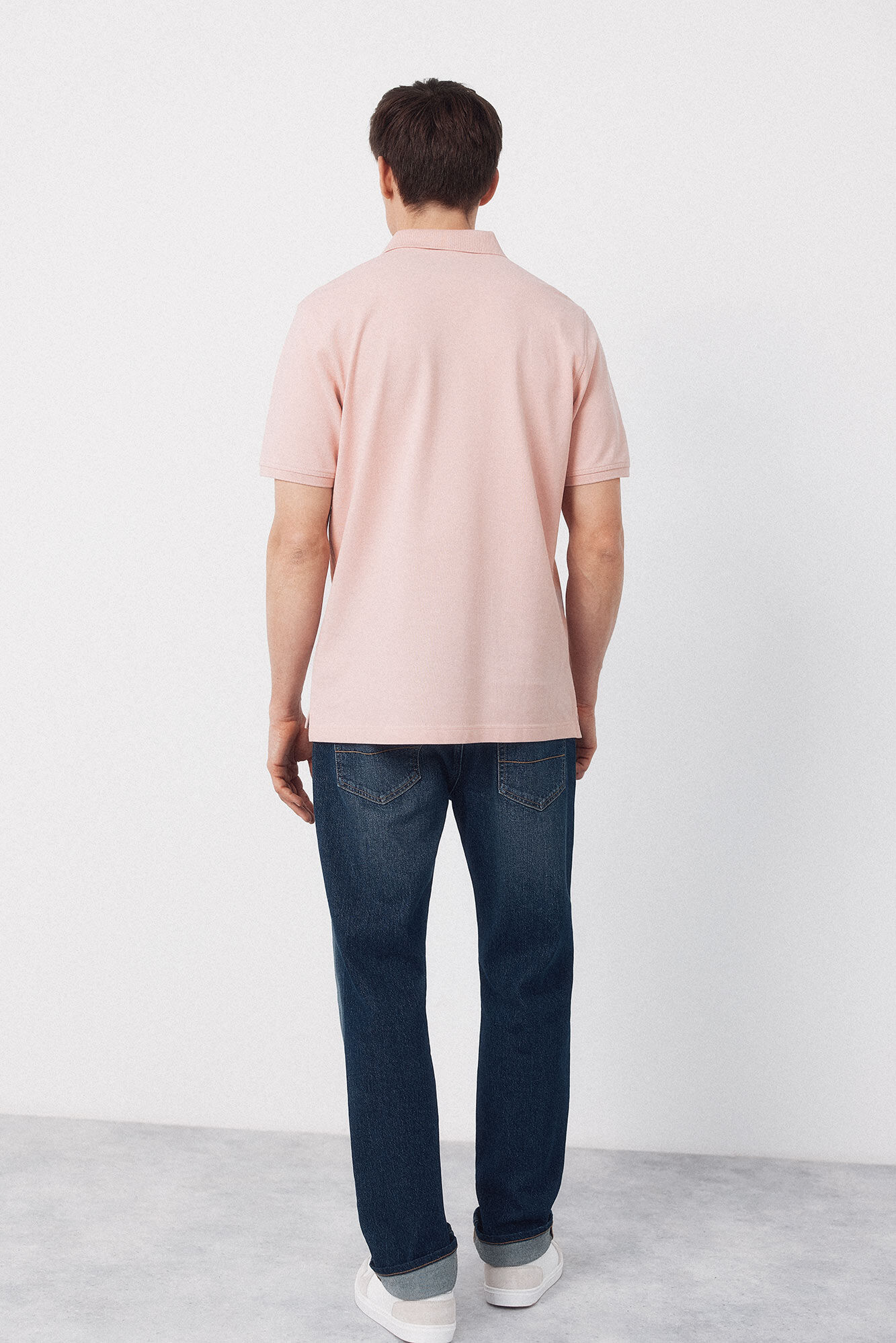 Cortefiel Piqu&eacute; basic polo shirt Pink