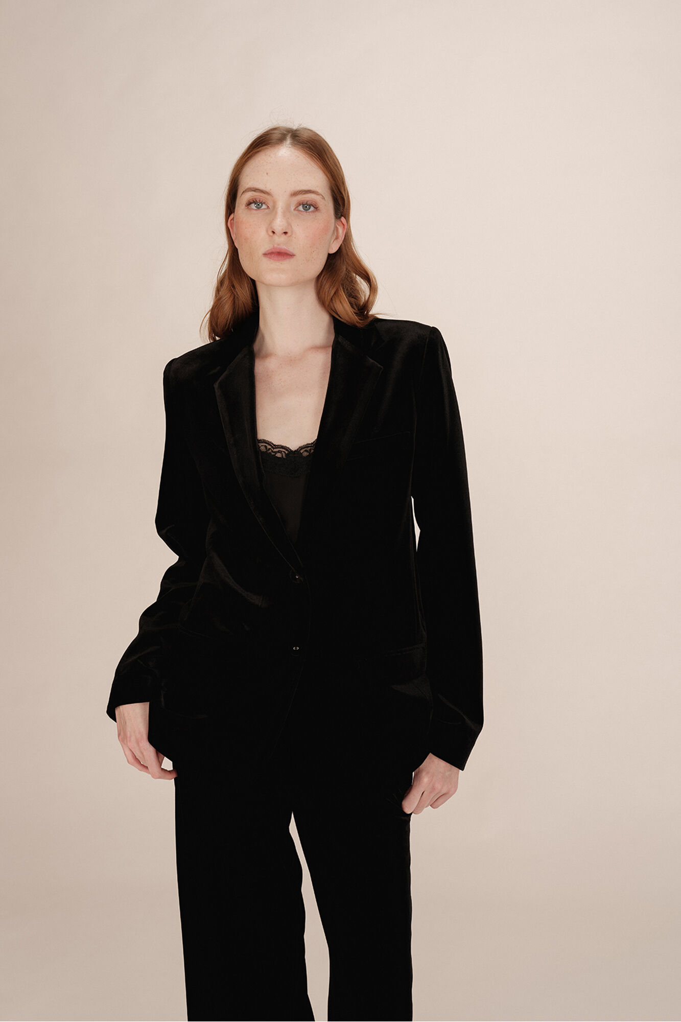Grace & Mila Blazer de veludo Preto