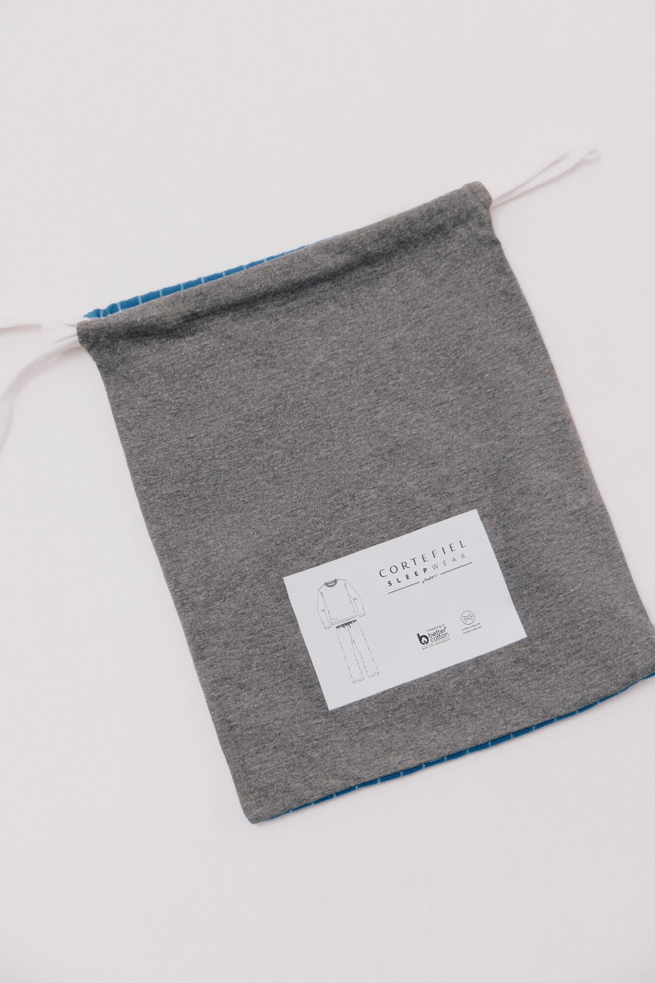 Cortefiel Set de pijama punto y tela Gris oscuro