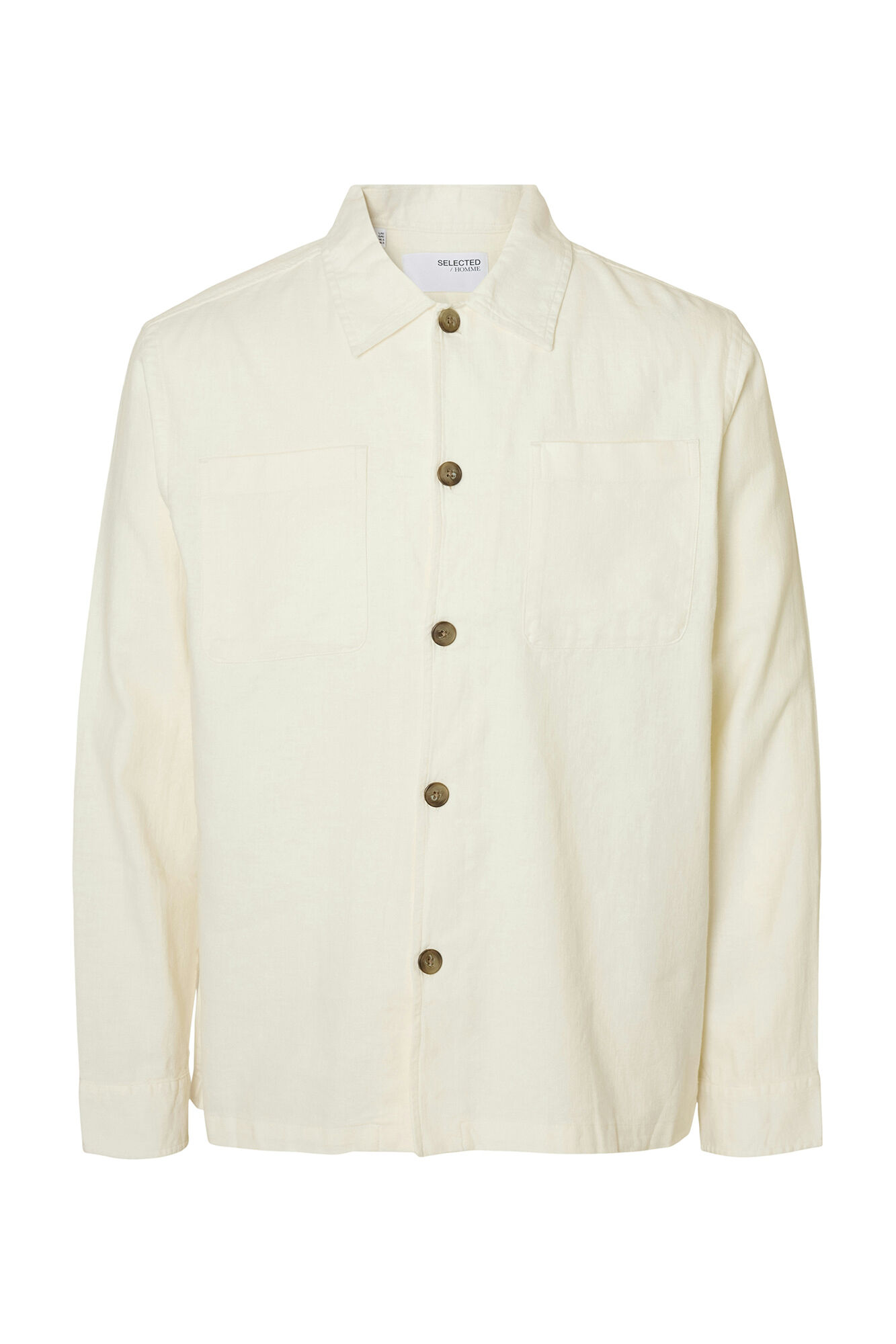 Selected Sobrecamisa de linho Branco