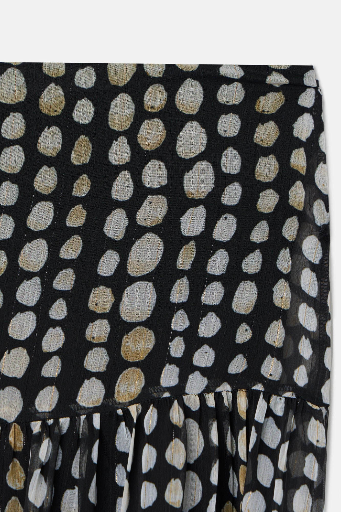 Silbon Falda larga lunares Negro