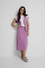 Silbon Colete denim Colete Roxo