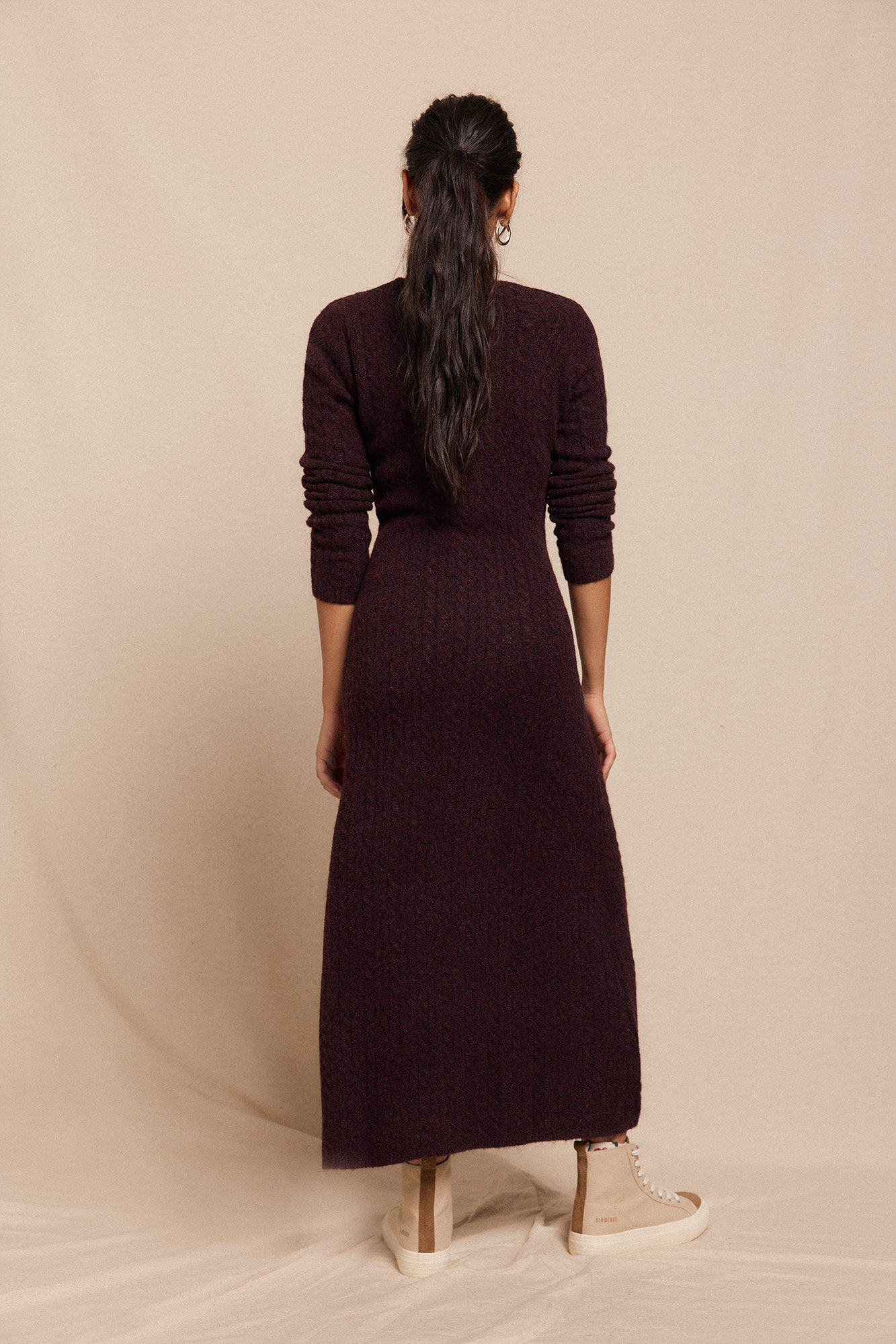 Slowlove Vestido de malha Aranese Granada