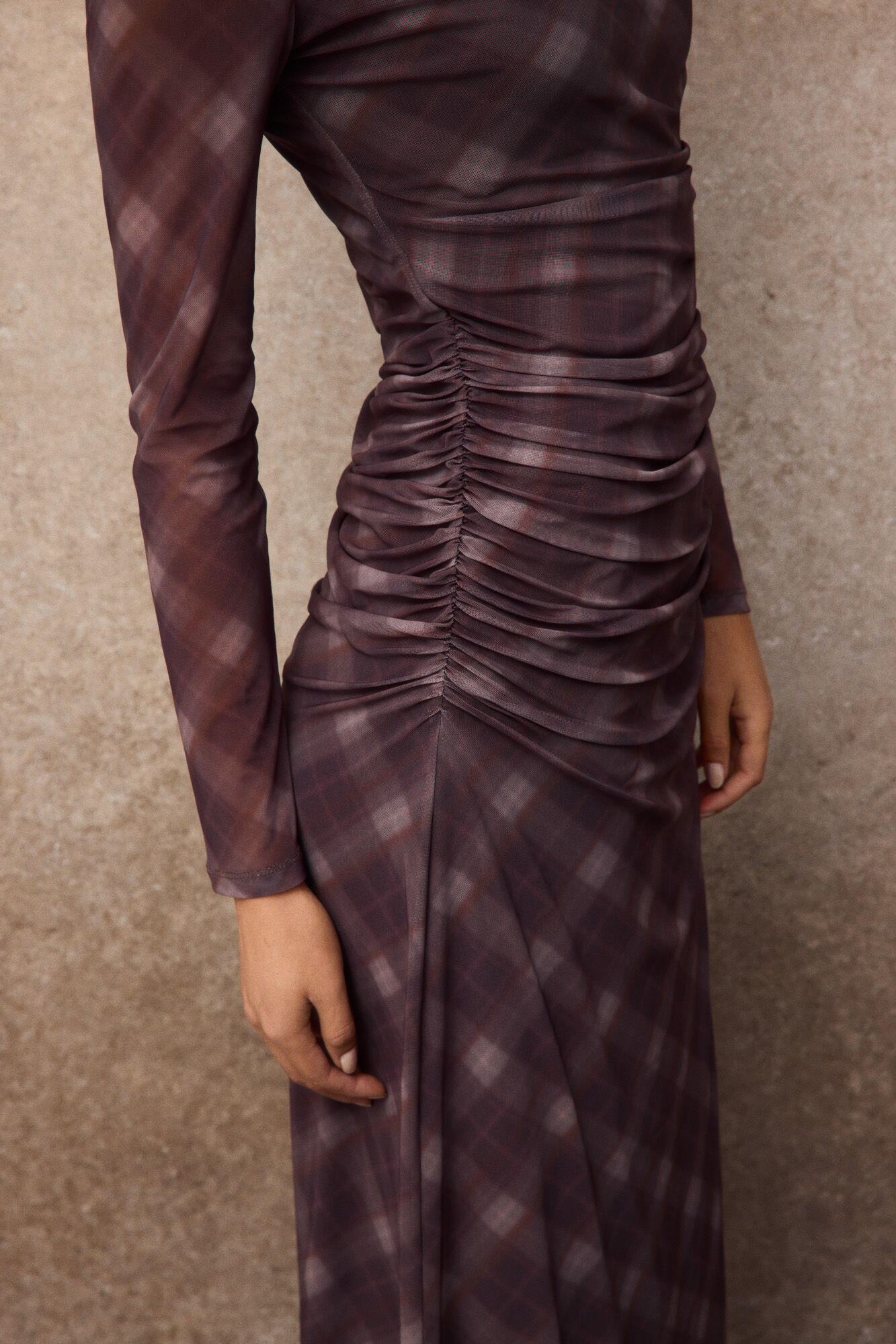 Slowlove Vestido tul cuadros Multicolor
