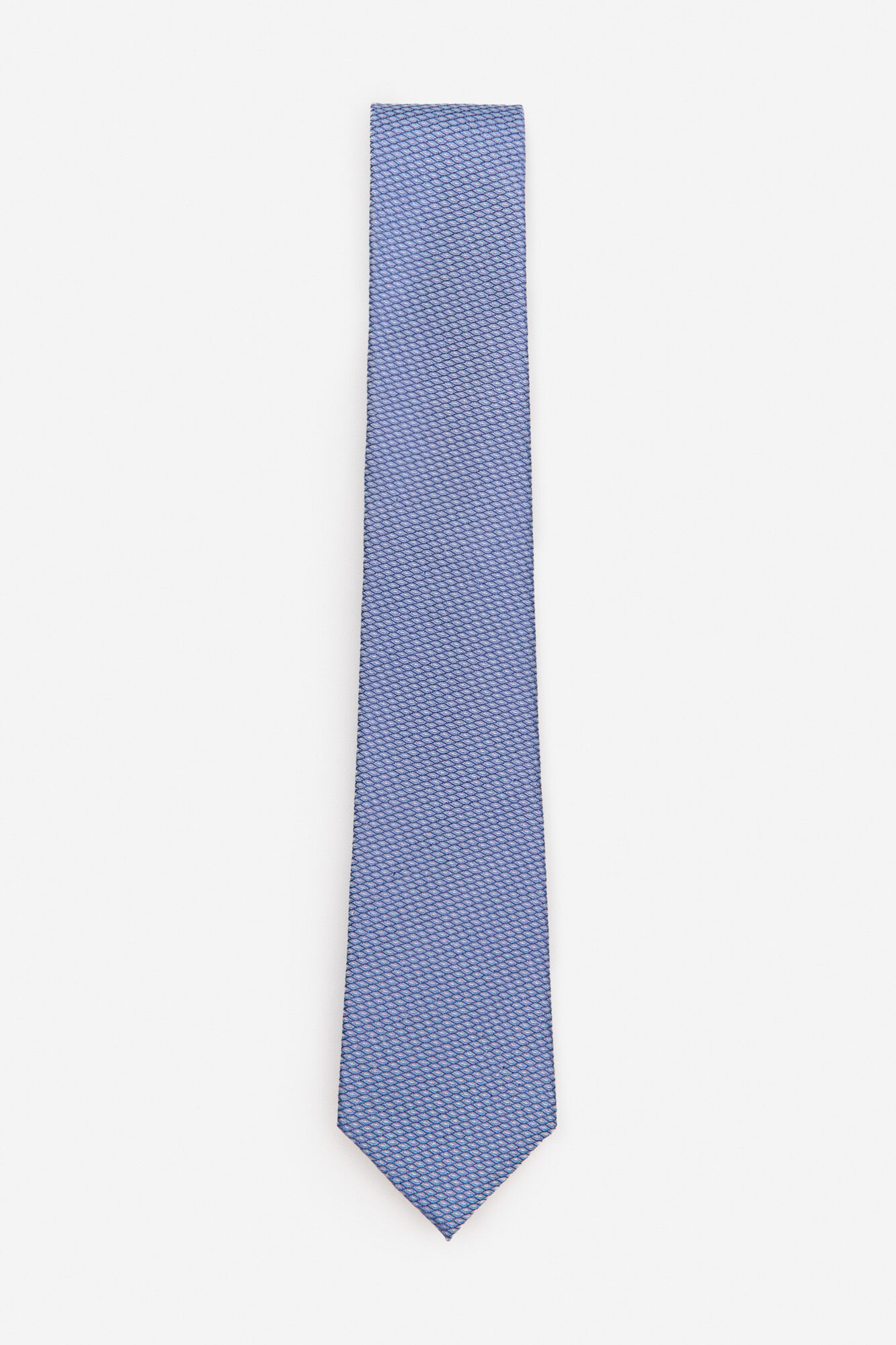 Cortefiel Natural silk tie Blue