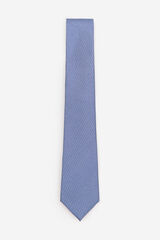 Cortefiel Natural silk tie Blue