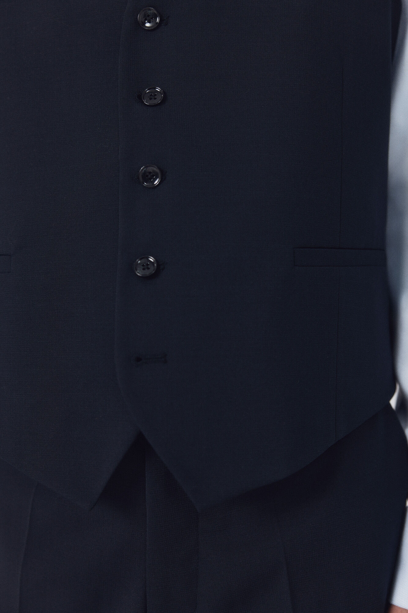 Cortefiel Dynamic blue plaid vest Navy