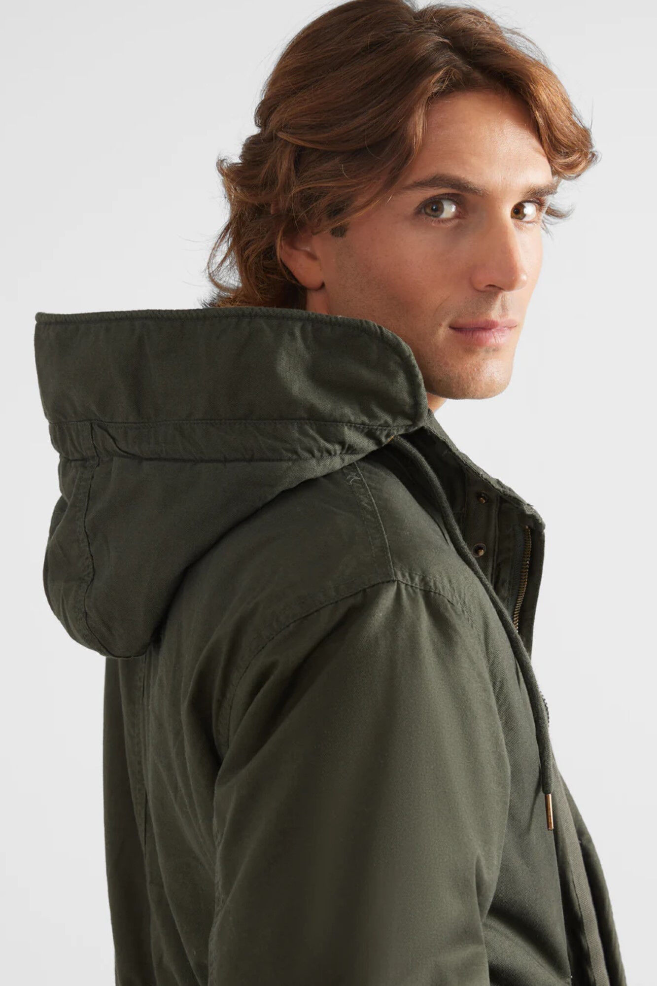 Silbon Green faux shearling classic parka Green