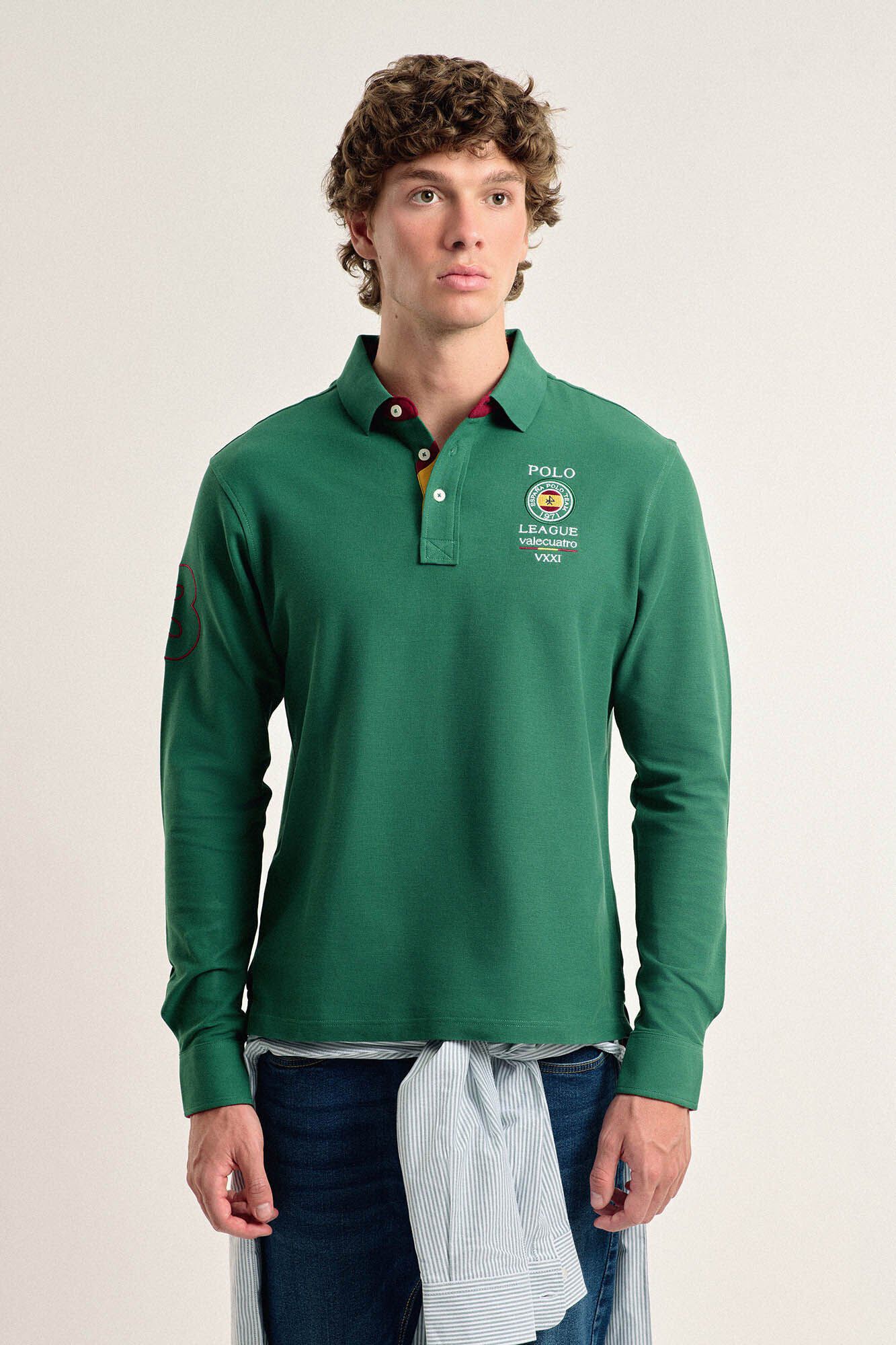 Valecuatro P&oacute;lo Valecuatro masculino com escudo espanhol verde intenso