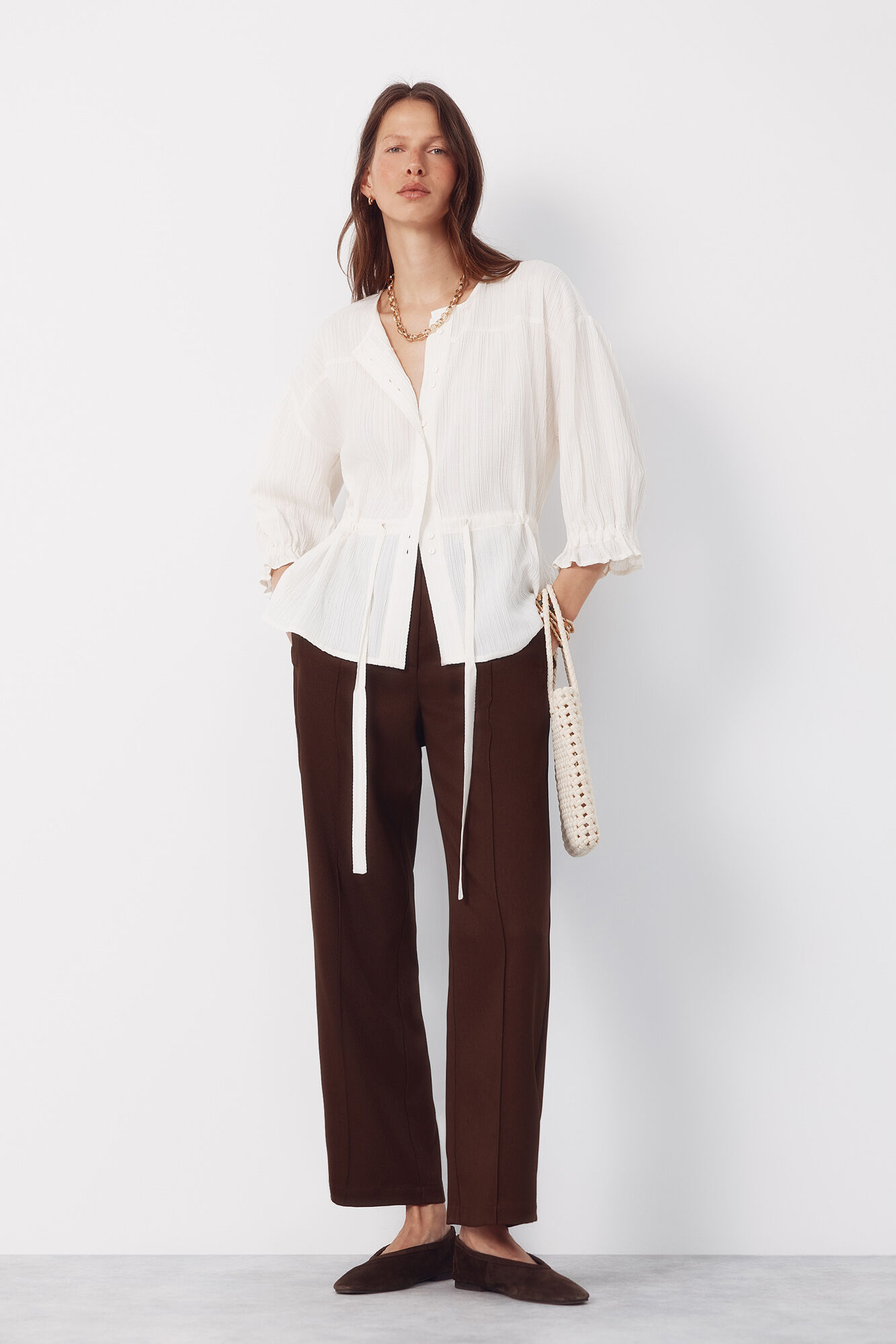 Cortefiel Drawstring blouse