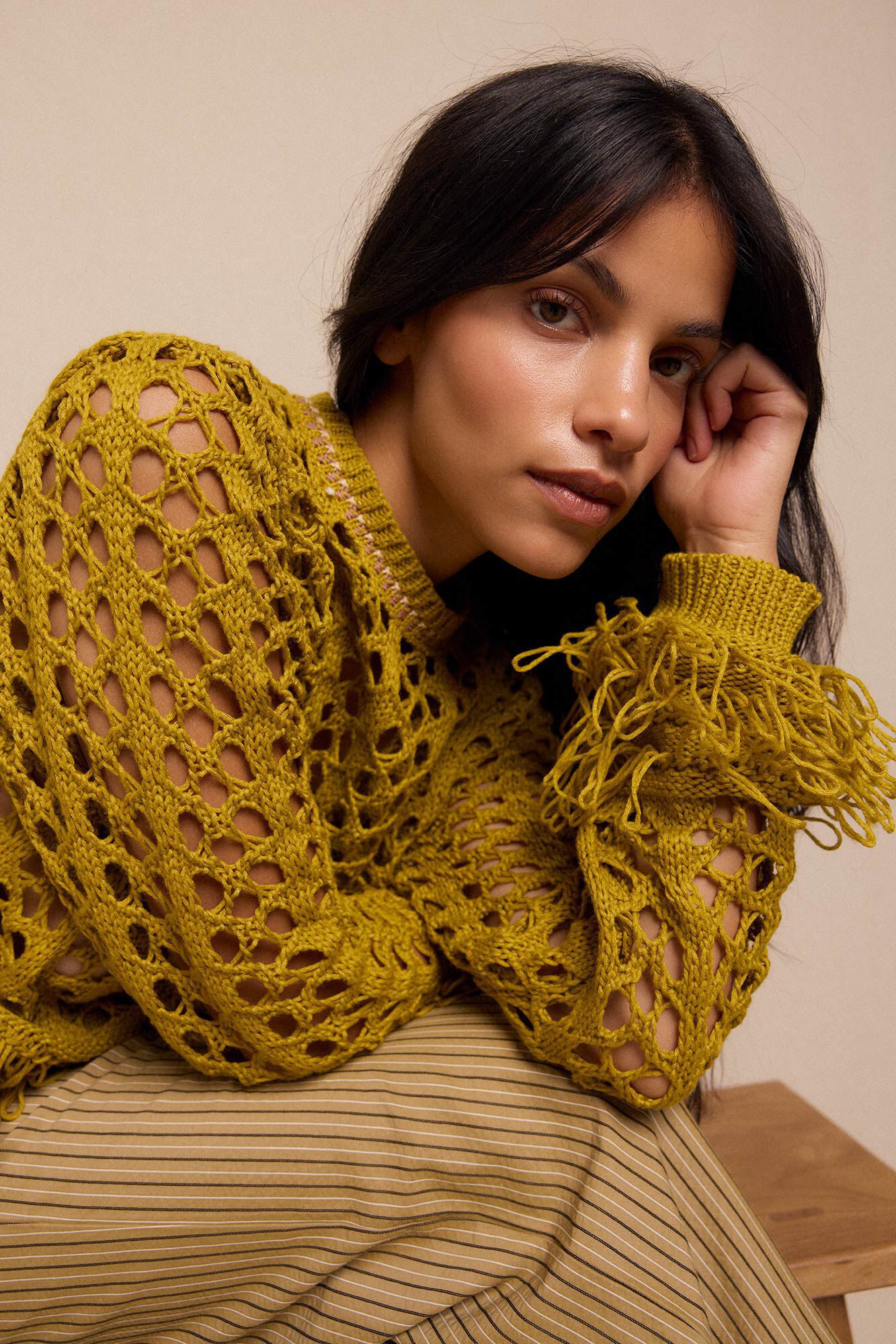 Slowlove Jersey lima flecos Verde