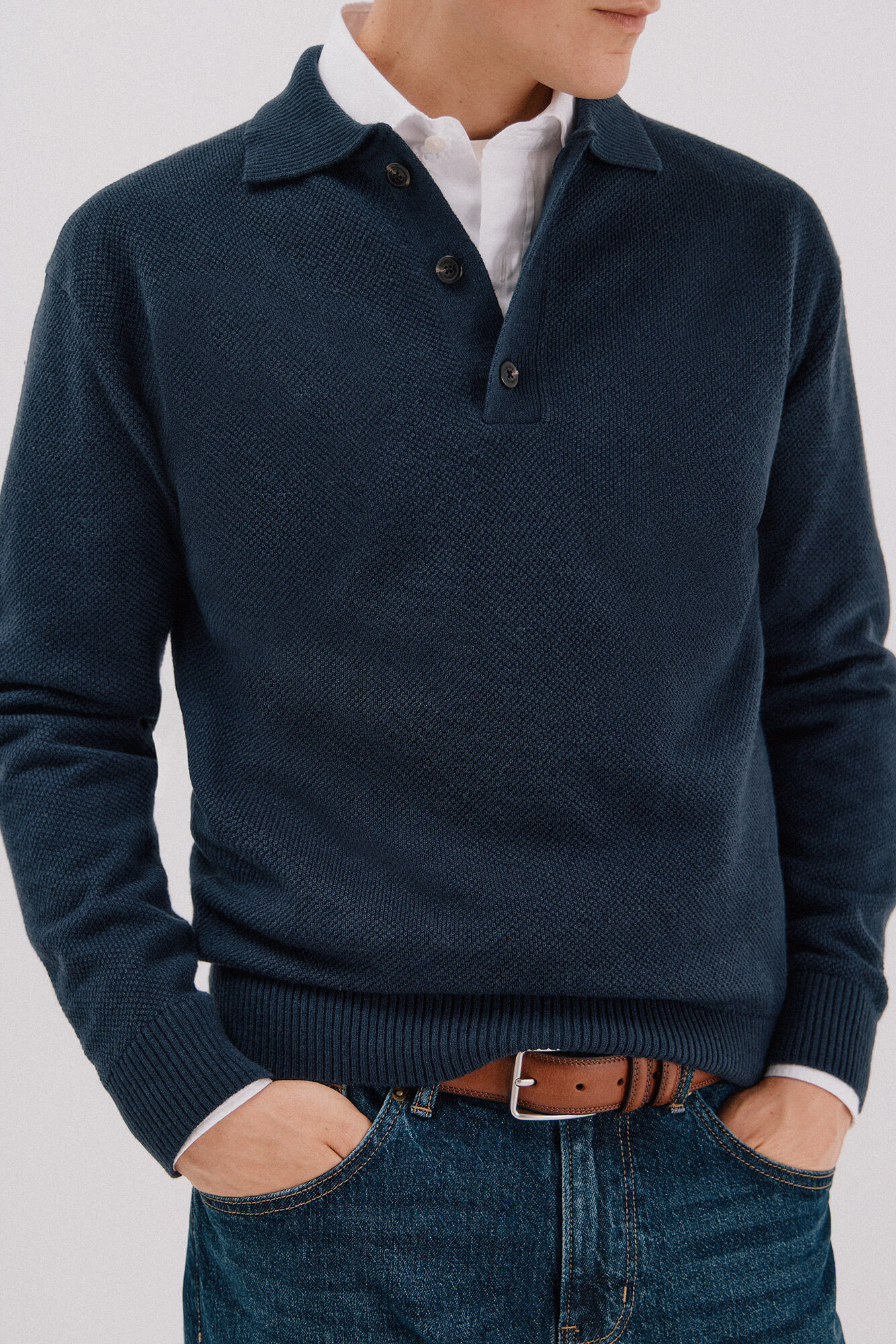 Cortefiel Structured wool sweater 