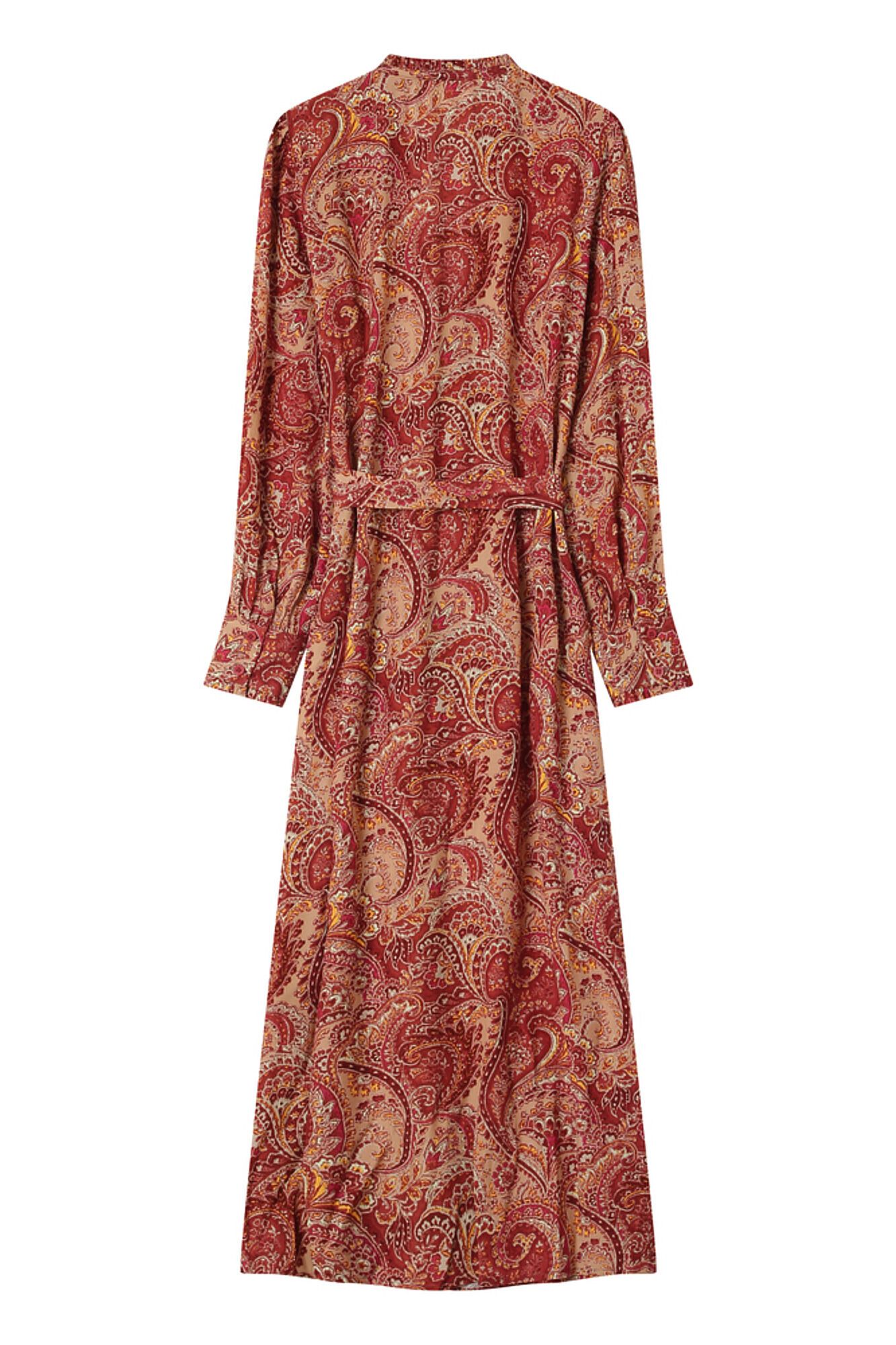 Grace & Mila Vestido longo com estampado de motivos bo&ecirc;mios Vermelho