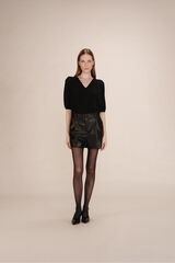 Grace & Mila Top ancho lúrex Negro