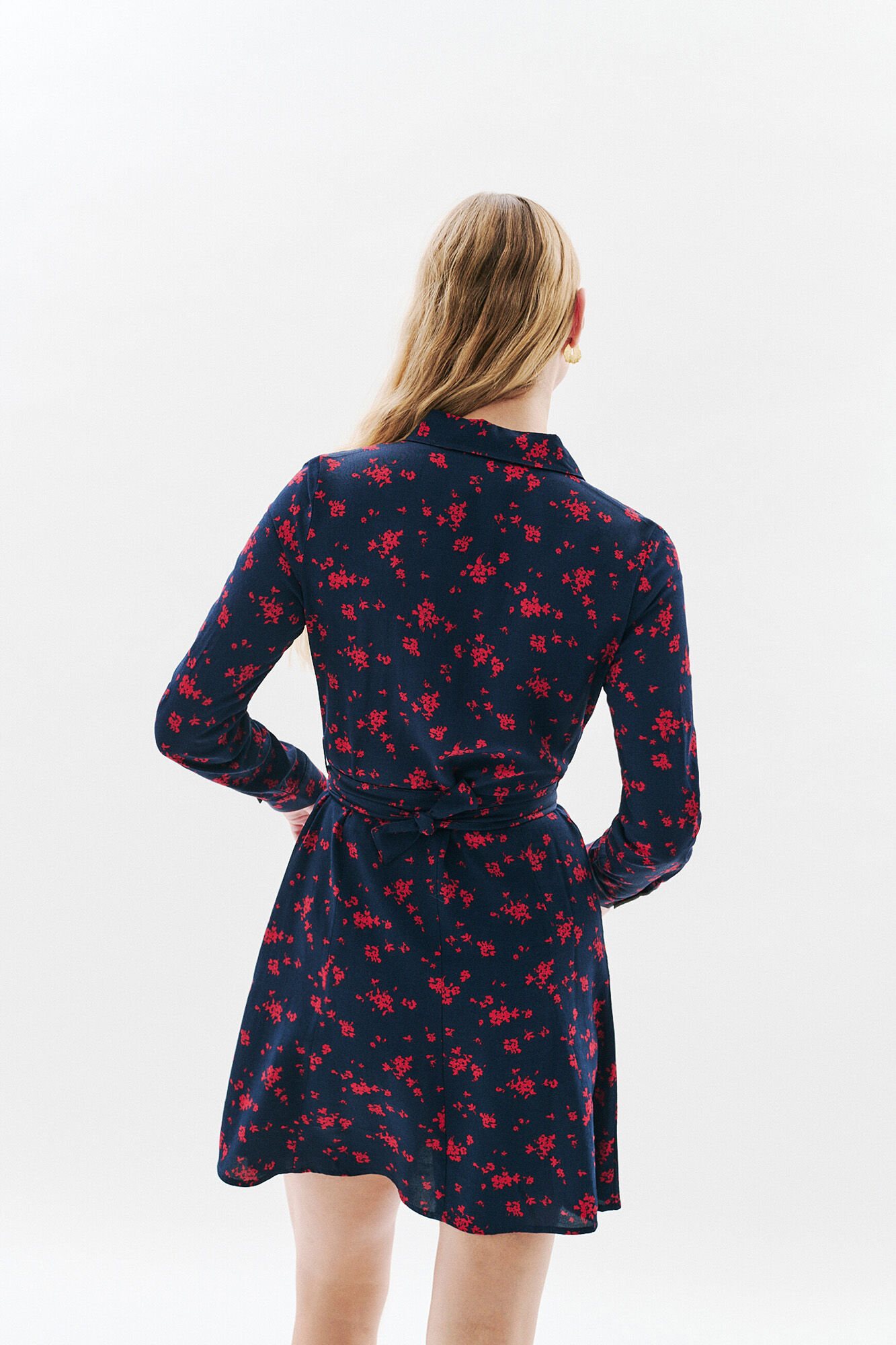 Caroll Vestido de flores 100% viscose Azul