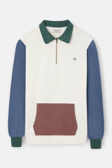 Silbon Sudadera media cremallera Marfil