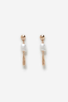 Cortefiel Teardrop earrings White