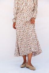 Cortefiel Printed flared skirt Multicolour