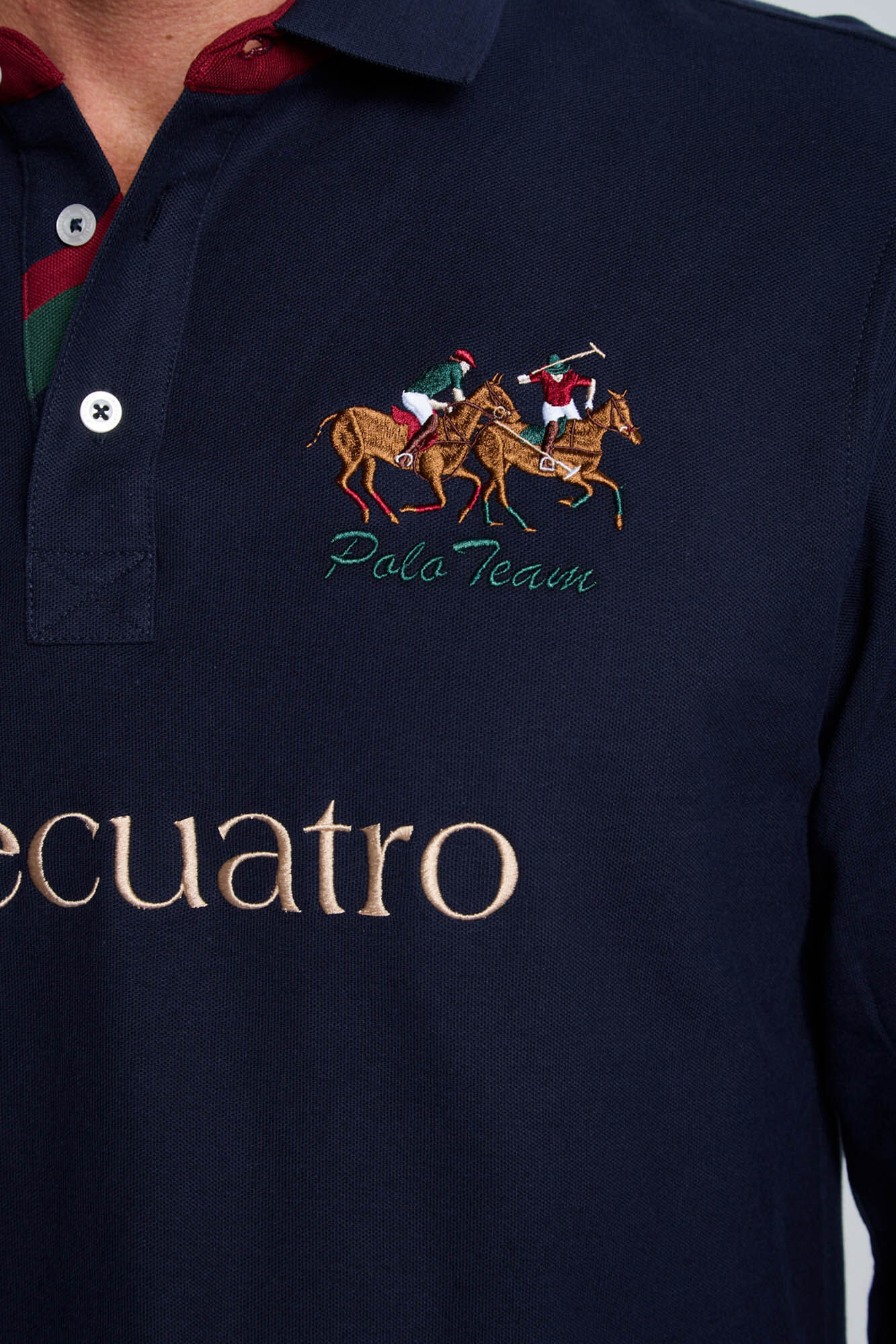 Valecuatro Polo azul marinho modelo cavalo Azul