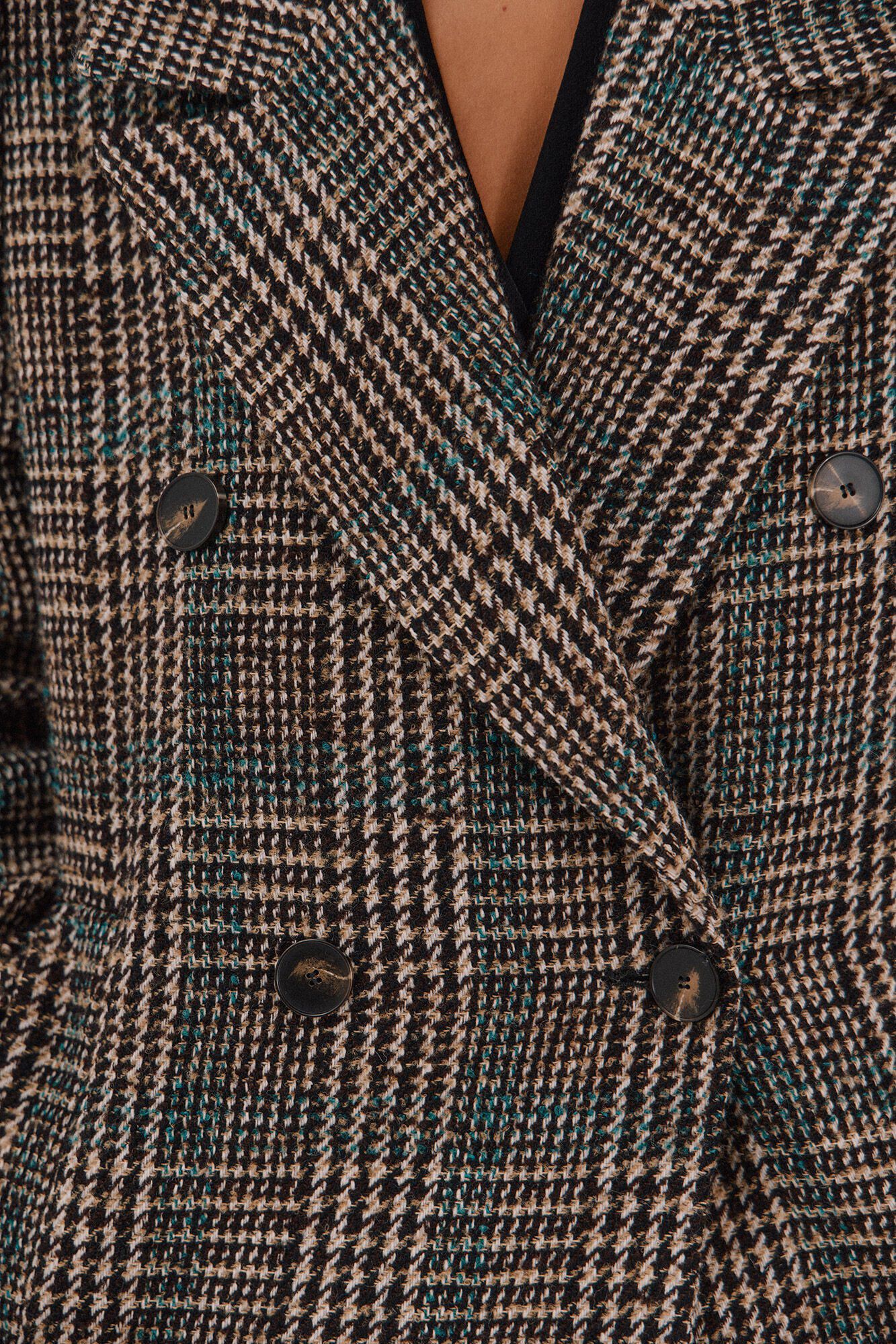 Cortefiel Long fabric coat Multicolour