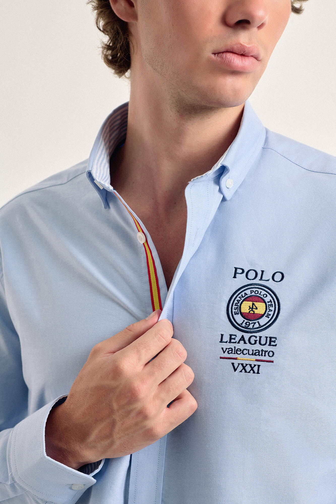 Valecuatro Camisa masculina Valecuatro azul claro Espanha Azul