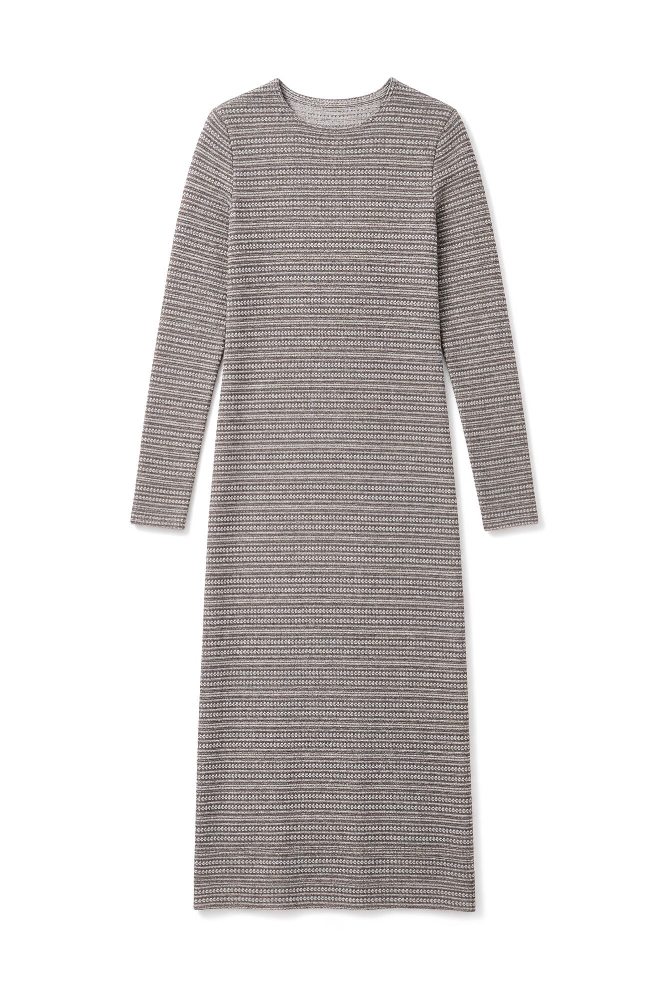 Slowlove Striped structure dress Brown