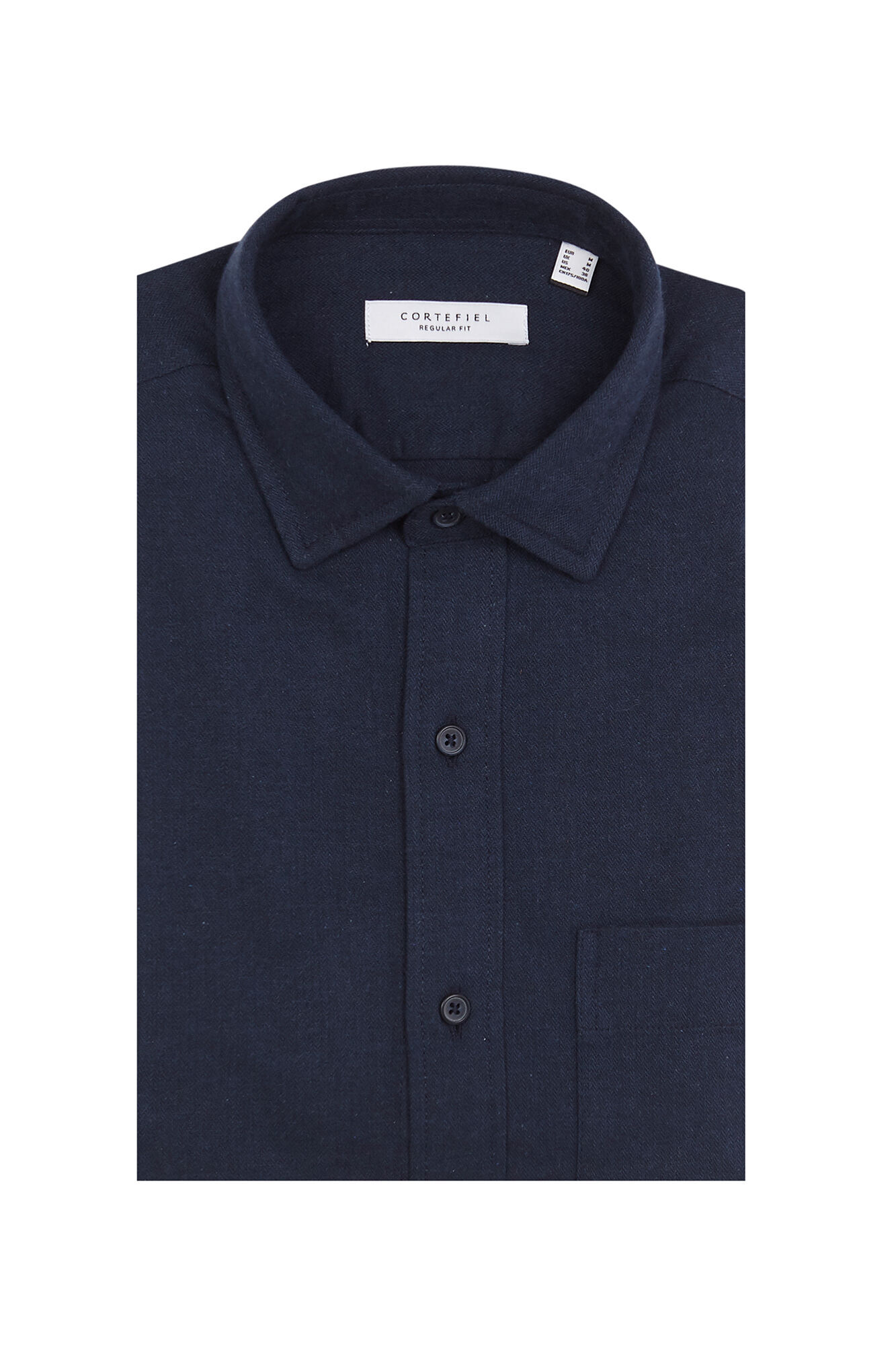 Cortefiel Camisa flanela espinha Azul