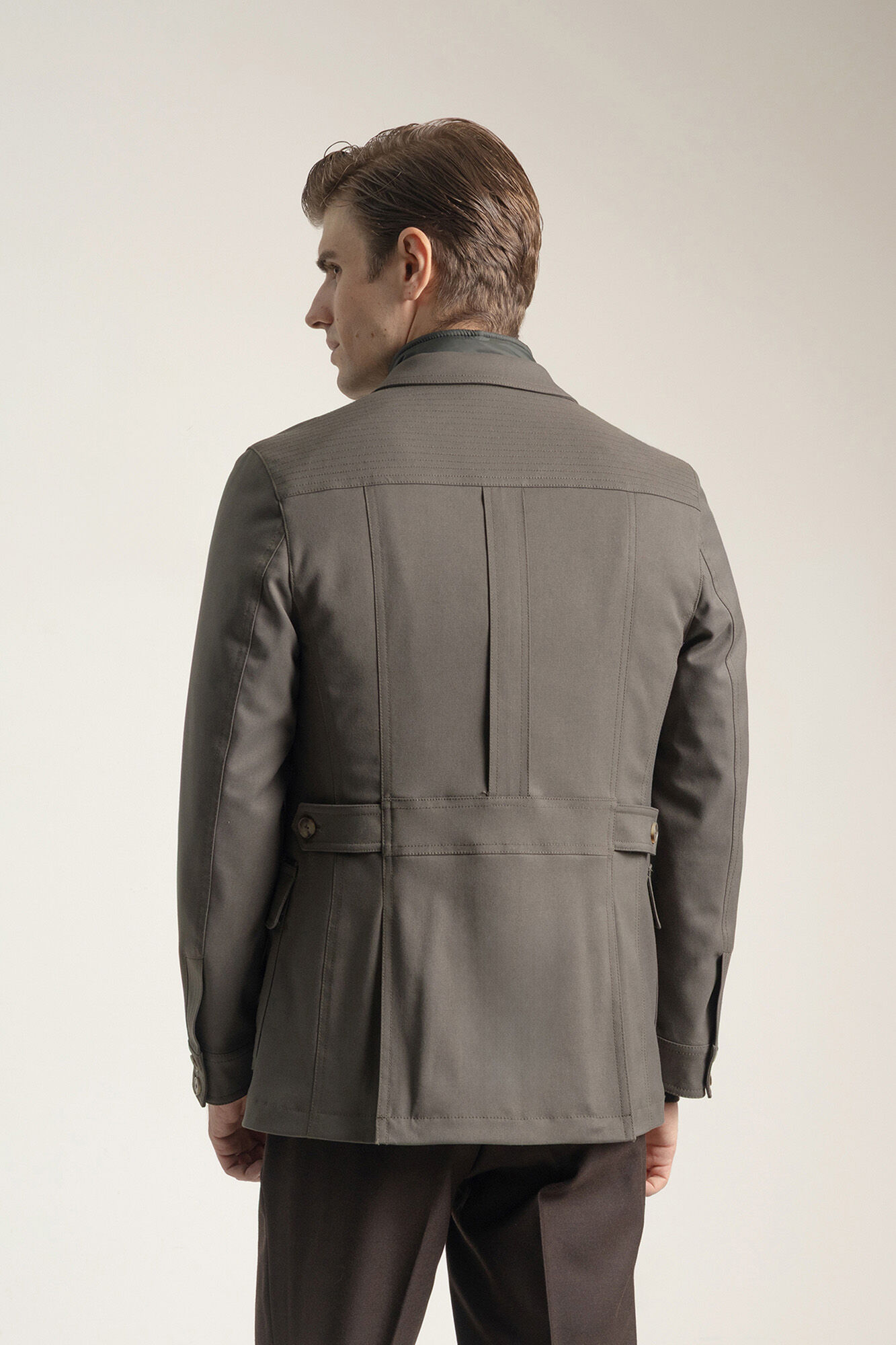 PuroEGO Jaqueta safari c&aacute;qui Verde