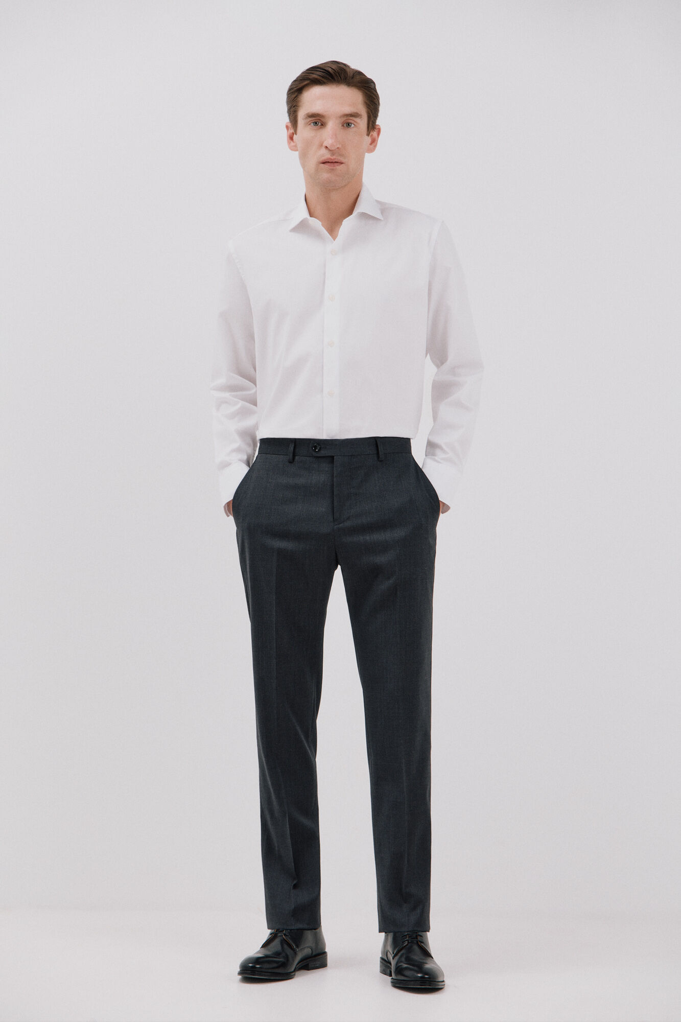 Cortefiel Pantal&oacute;n liso coolmax&reg; Gris oscuro