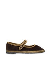 Cortefiel Velvet Mary Janes Dark brown