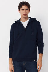Cortefiel Sweatshirt with hood Navy