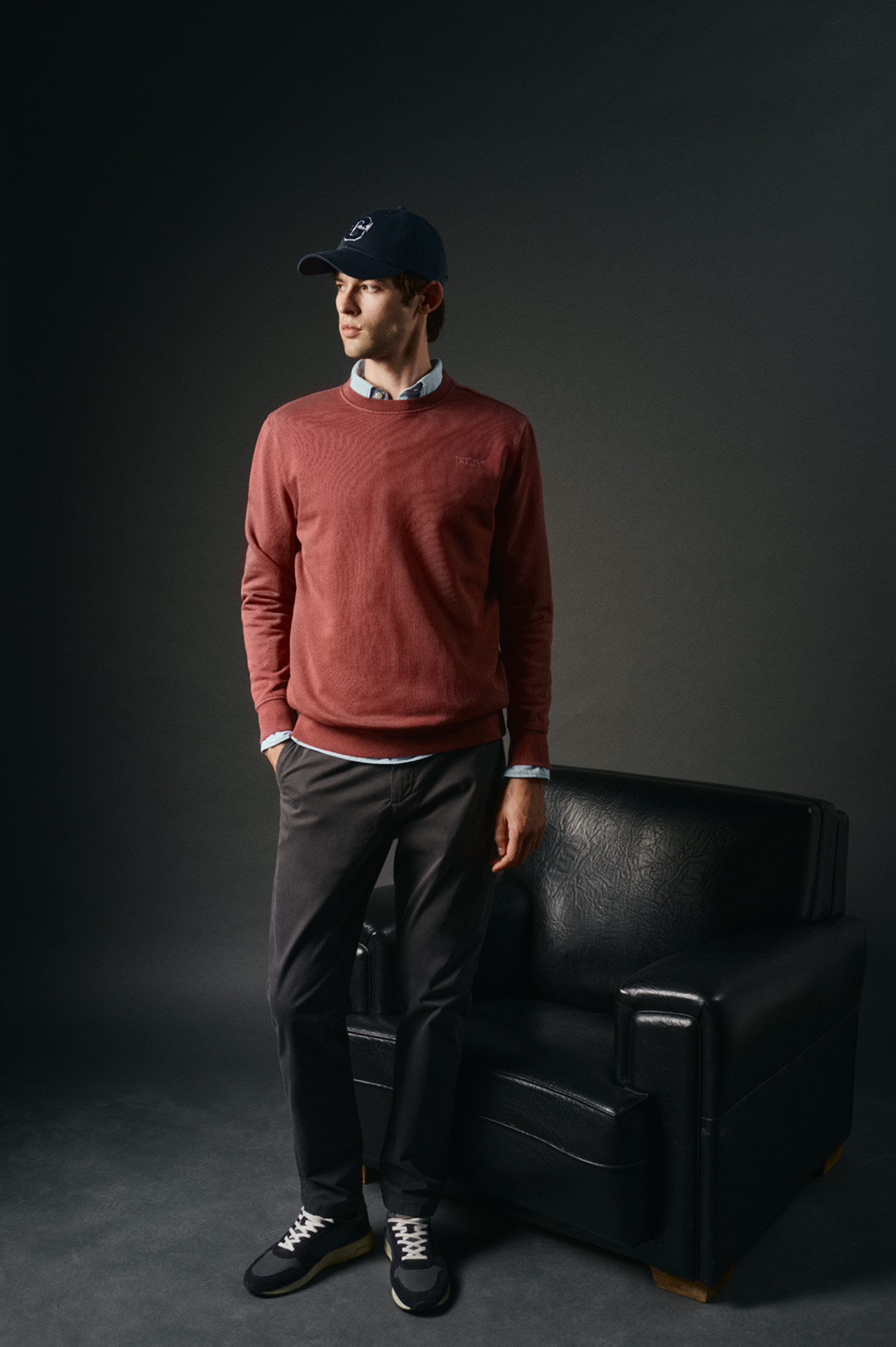 OOTO Sudadera b&aacute;sica Granate