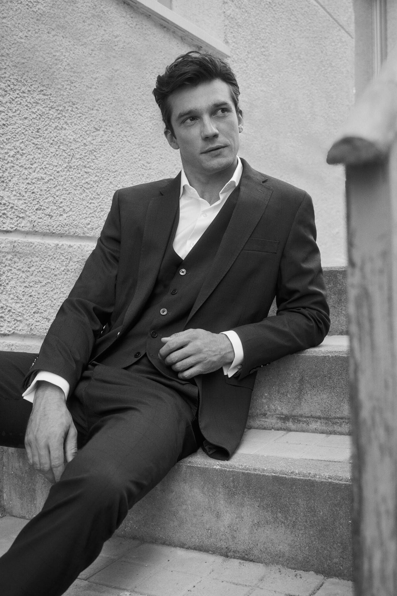 Cortefiel Series XXI checked trousers Blue