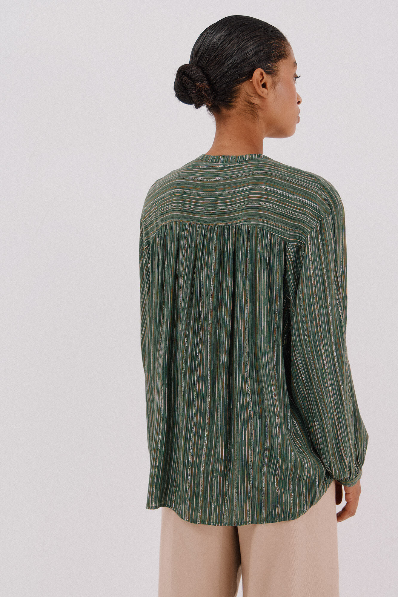 Cortefiel Blusa estampada l&uacute;rex Verde