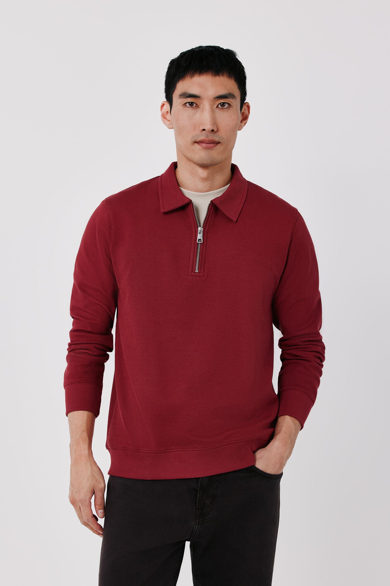 Cortefiel Zip neck sweatshirt