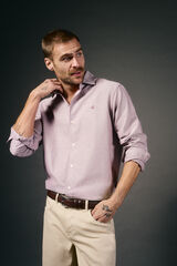 OOTO Camisa oxford liso Rosa