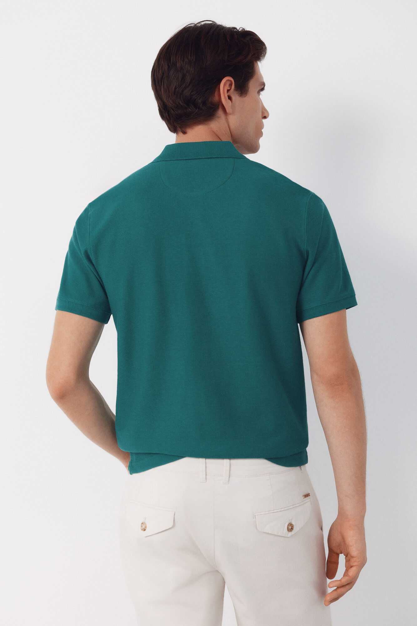 Cortefiel Polo shirt link structure Green