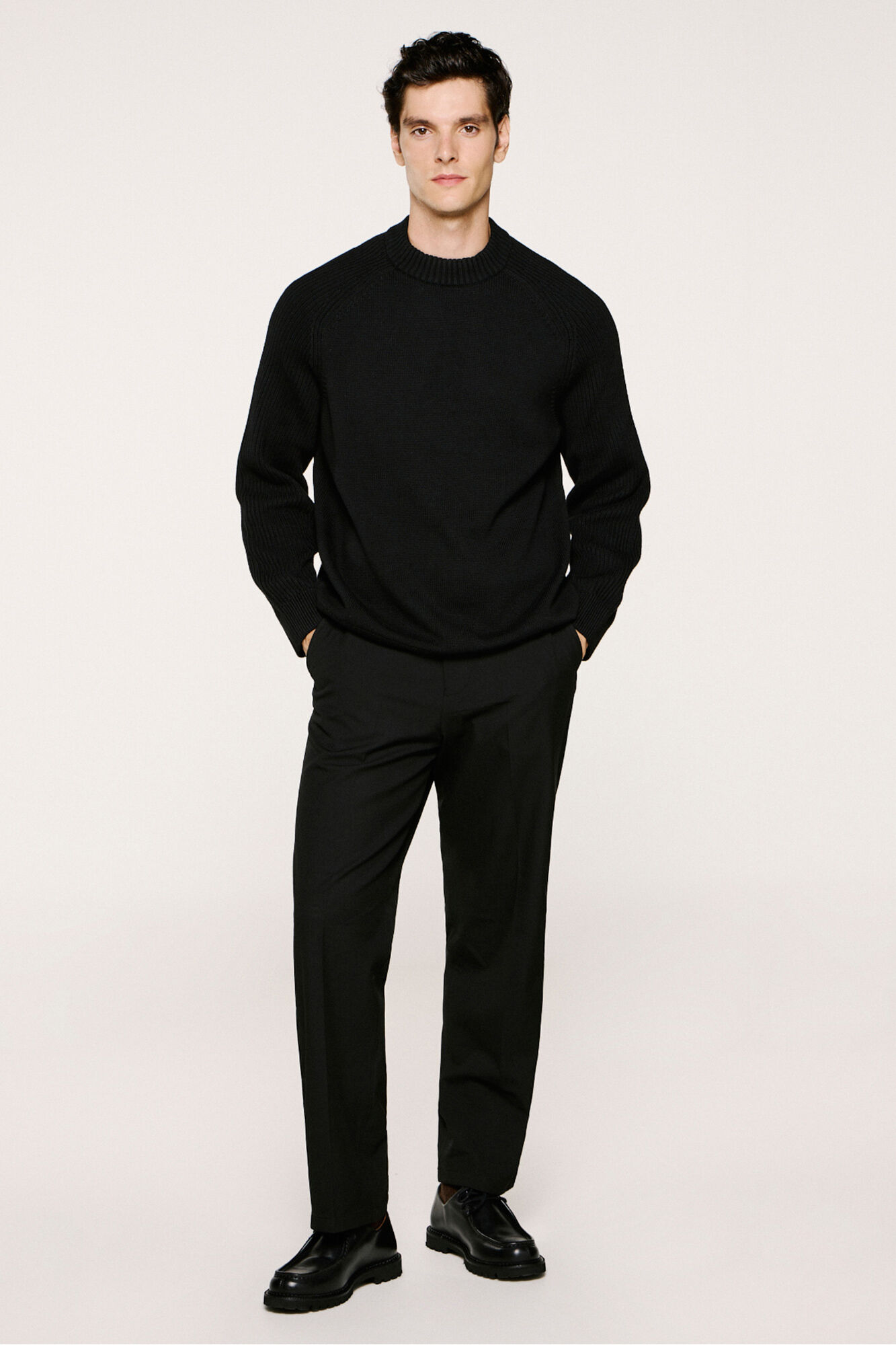 Selected Camisola de gola alta 100% algod&atilde;o org&acirc;nico. 