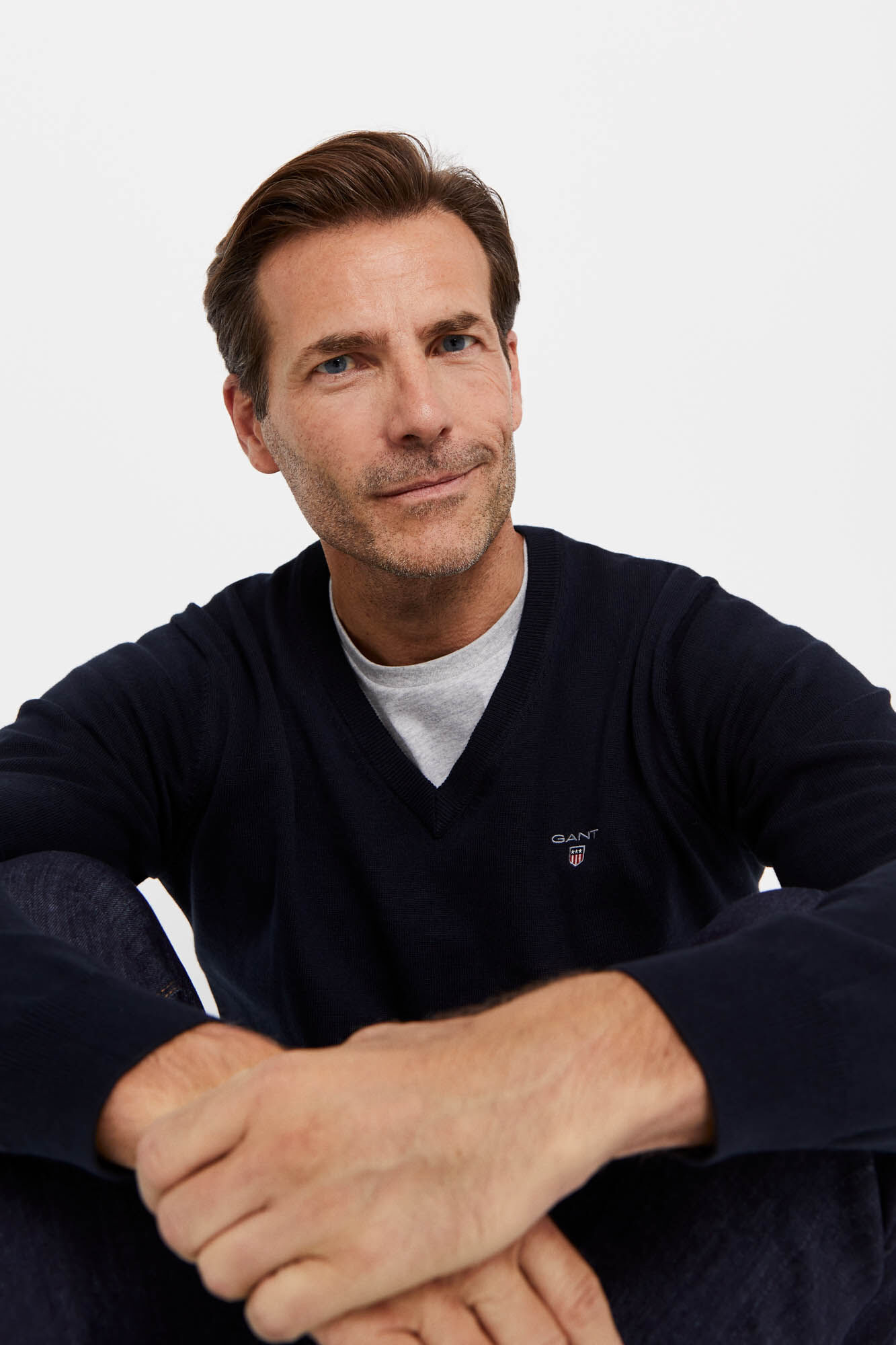 Gant Salta com pesco&ccedil;o em V Azul