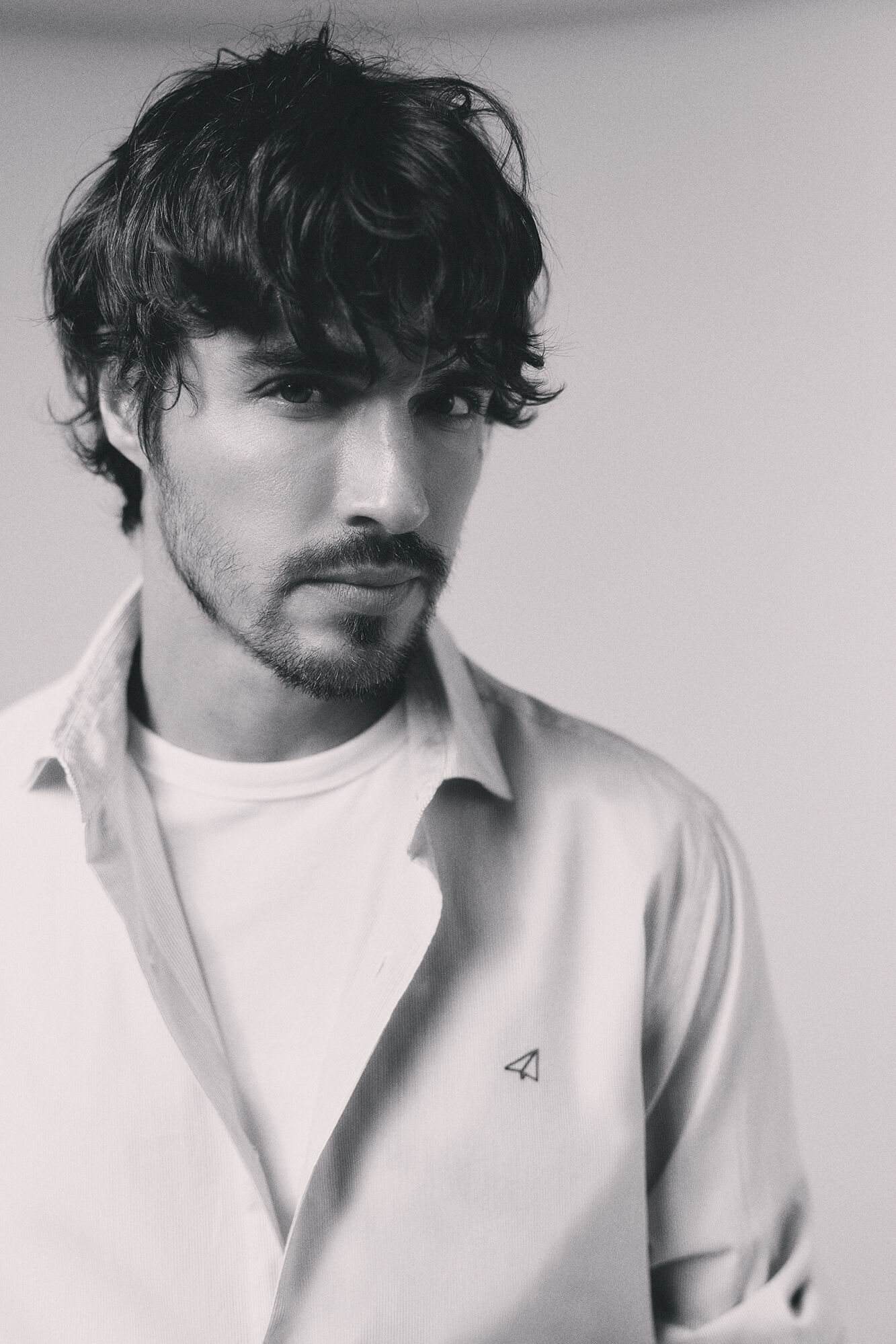 OOTO Camisa rayas popel&iacute;n manga larga Azul