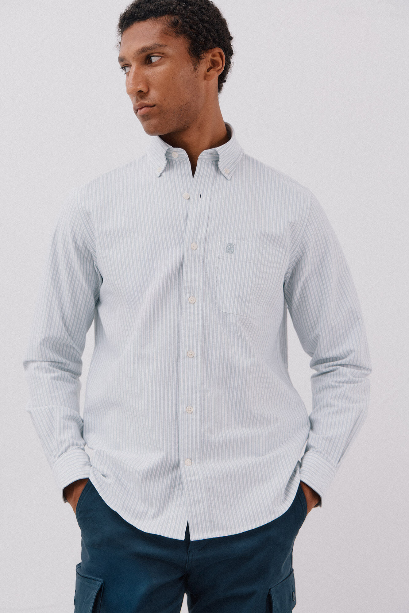 Cortefiel Striped oxford shirt