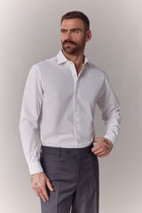 OOTO Poplin plain long sleeve shirt White