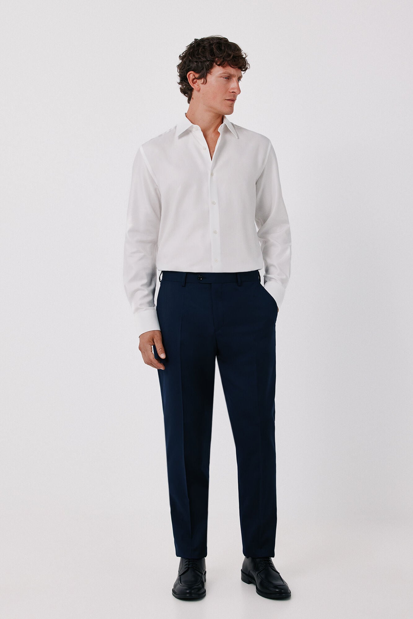 Cortefiel Striped cotton Tencel dress shirt