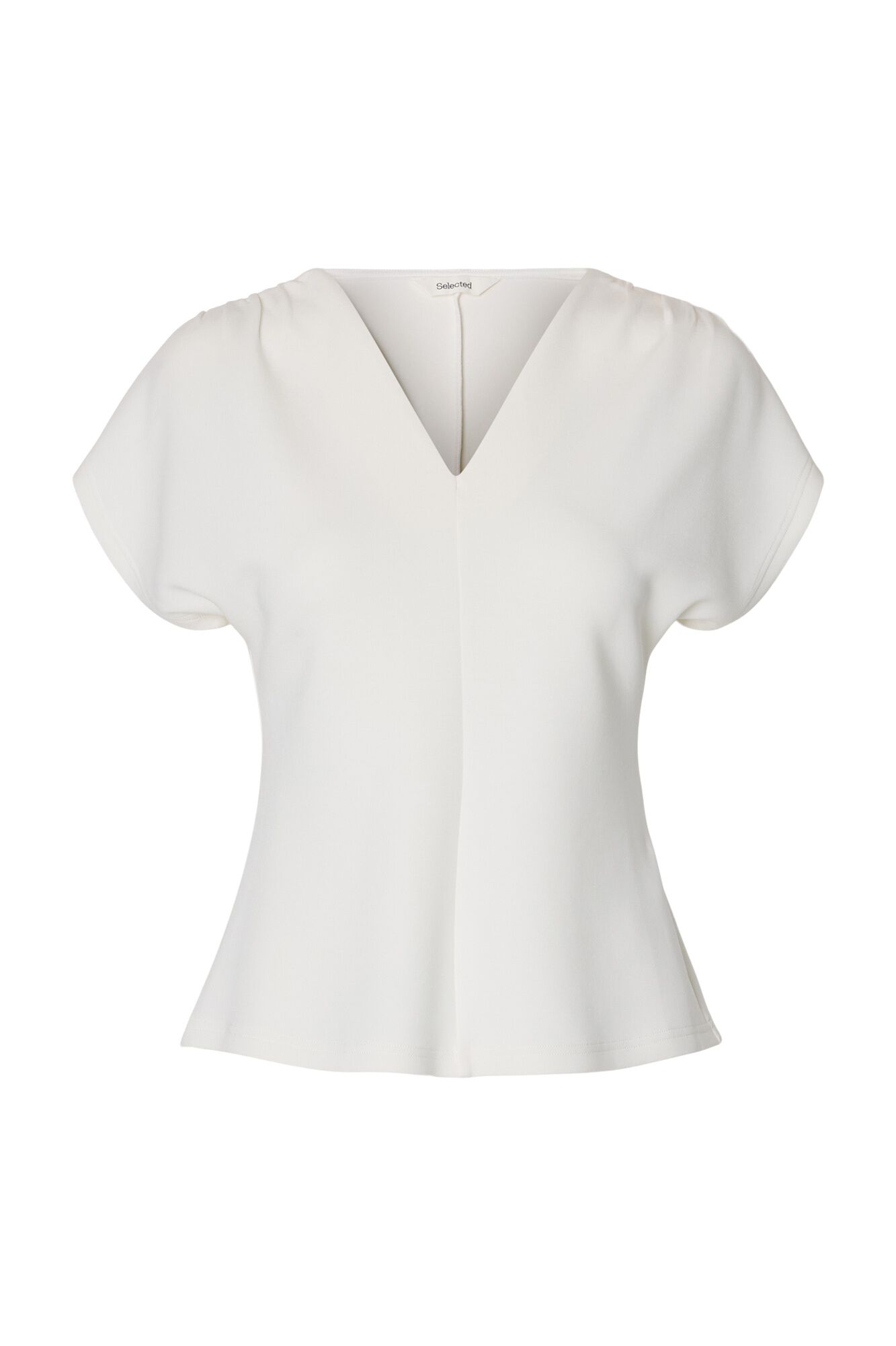 Selected Top com decote em V Branco